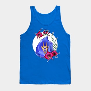 Dragoon from FF14 Job Crystal with Flowers T-Shirt Tank Top